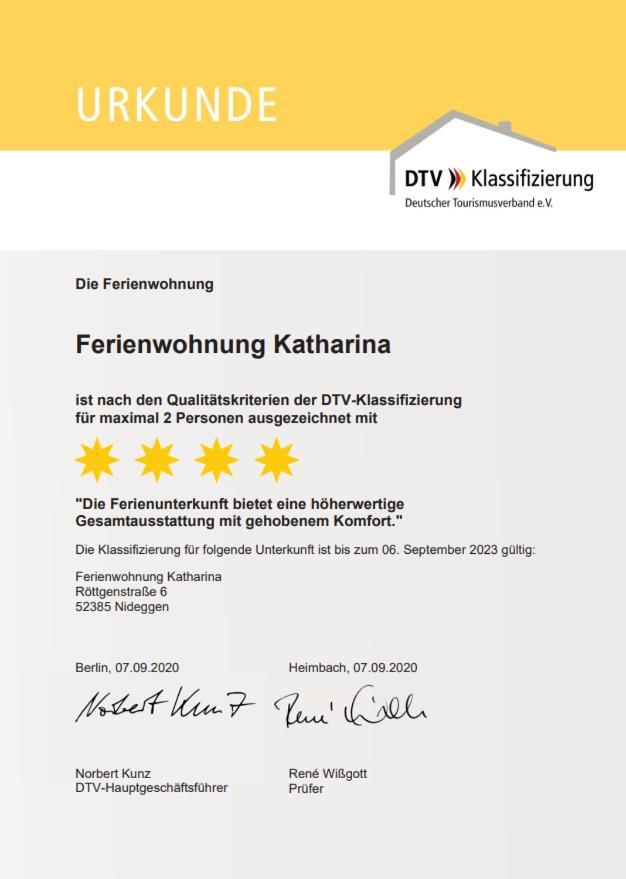 Ferienwohnung Katharina 4 Sterne Laut Dtv Wallbox 11Kw 니데겐 외부 사진